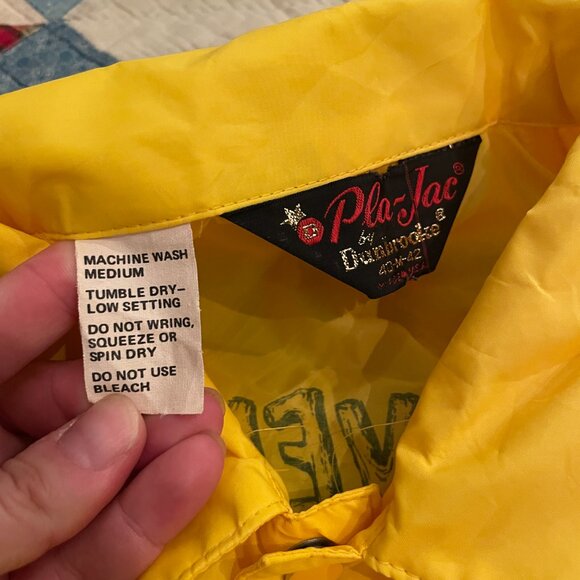Vintage 70s Pla Jac By Dunbrooke Alaska Light Windbreaker Yellow Delta Junction - Picture 13 of 15